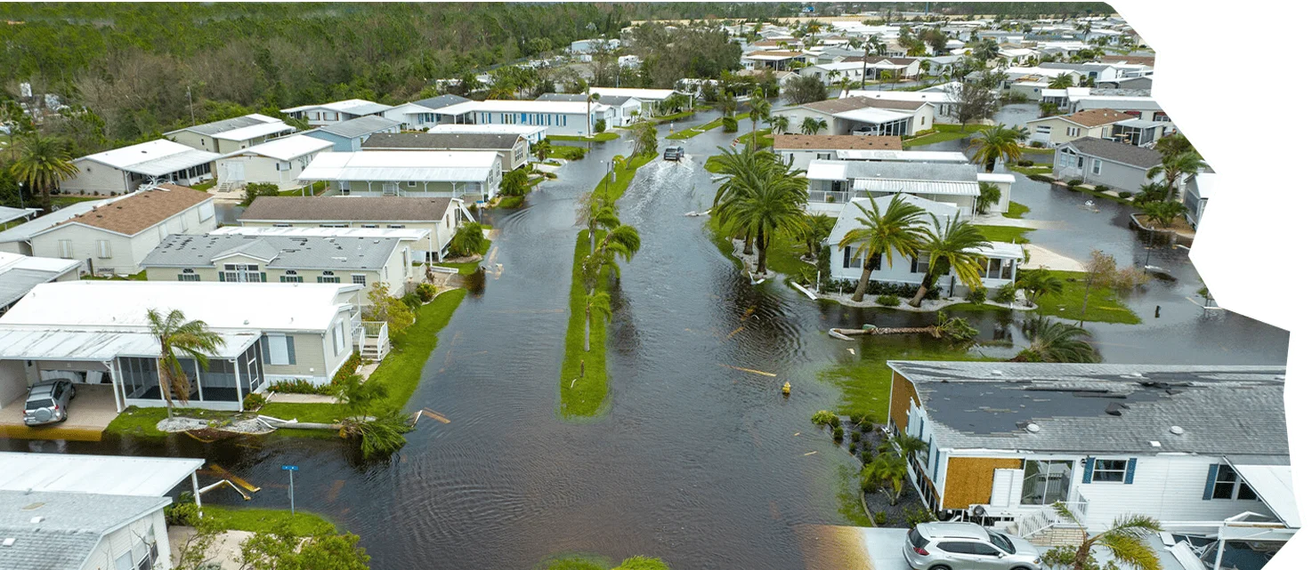 Damaged Homes by Hurricane